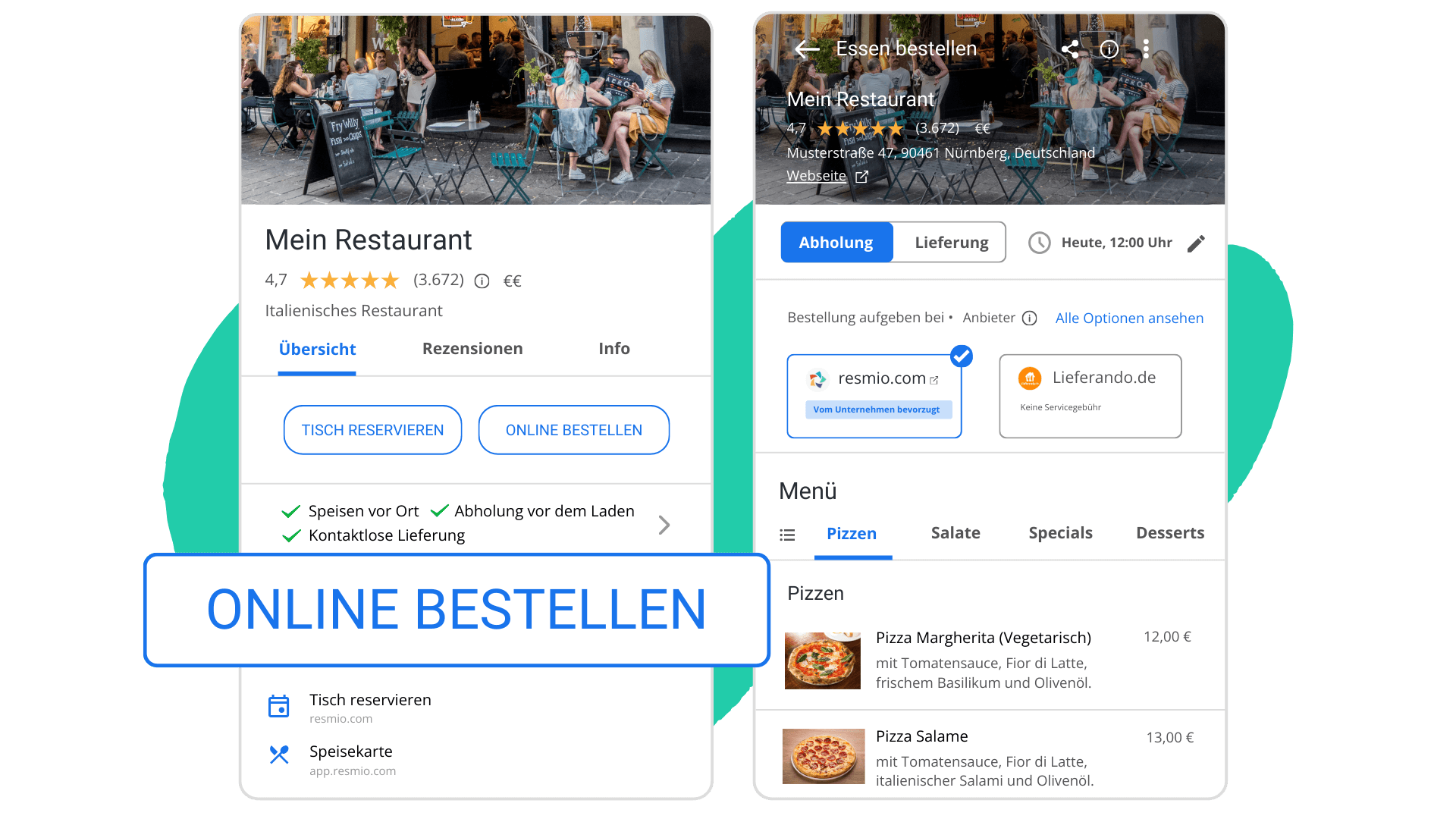 Online Bestellen über Google für Restaurants