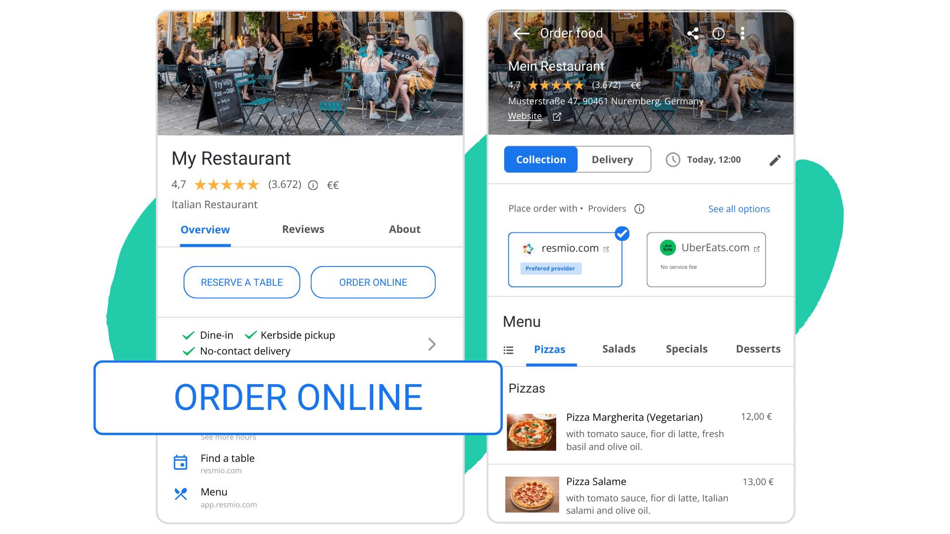 Order Online in Google Business Profile